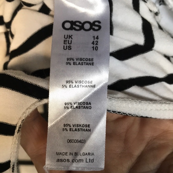 ASOS Striped, one shoulder bodysuit - Picture 4 of 6